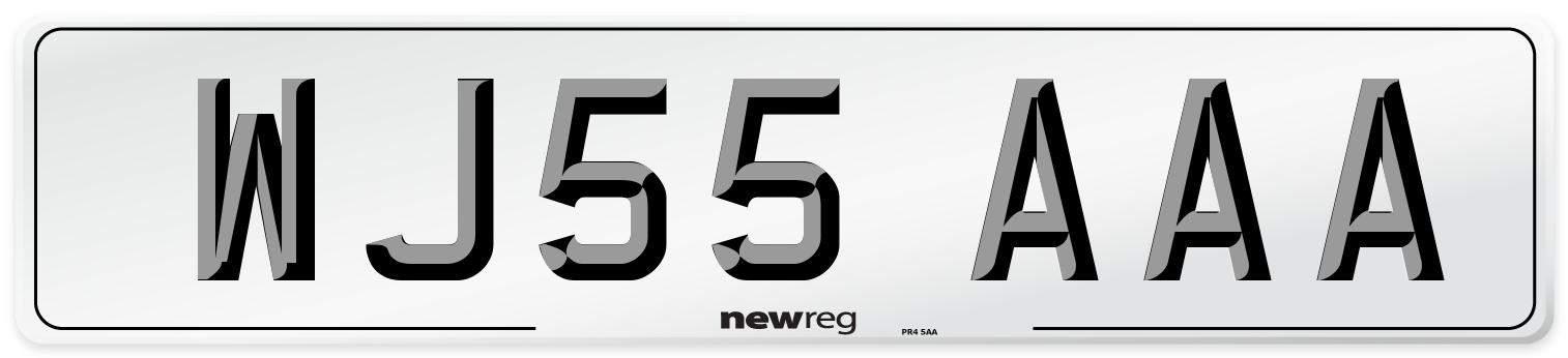 WJ55 AAA Number Plate from New Reg